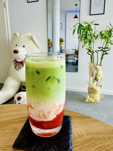 Iced Strawberry Matcha Latte