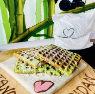 Waffeln mit Pandan-Flavour