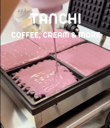 Waffeln mit Ube-Flavour